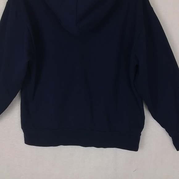 GAP Fleece Lined Logo Hoodie Girl's Size XL in Navy with Sherpa Lined Hood - Picture 7 of 11